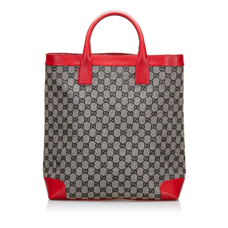 Women Gucci bags with a front - zip pocket for small itemsGucci GG Canvas Tote Bag