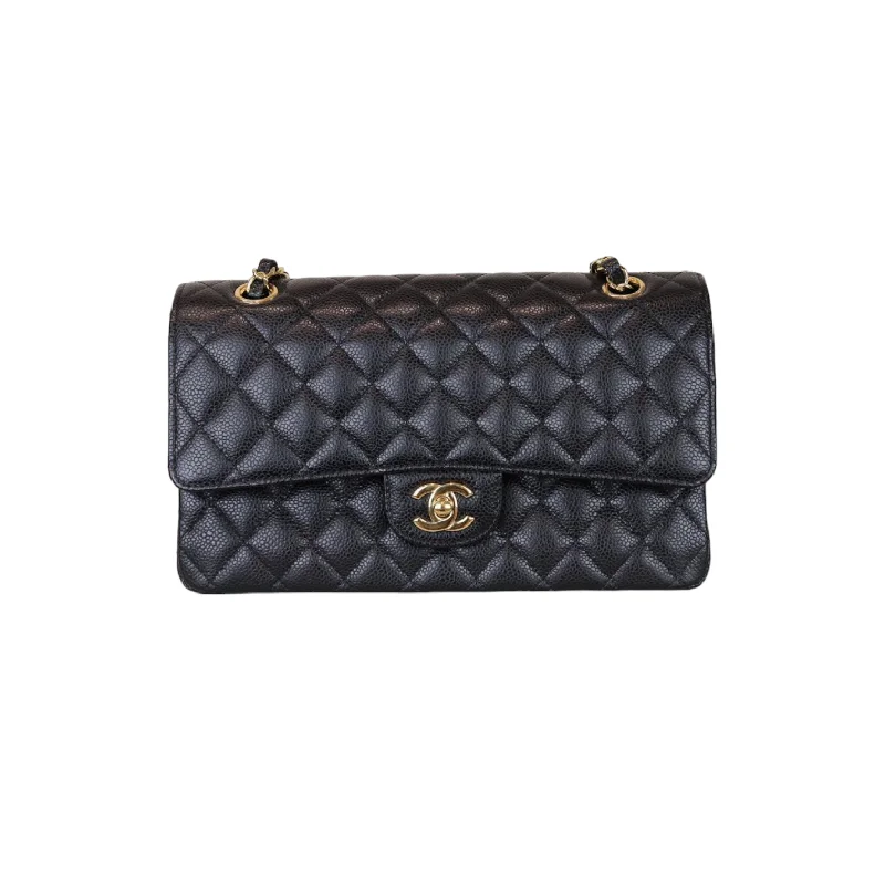 Chanel bags for women who appreciate fine craftsmanshipCaviar Quilted Medium Double Flap Black GHW