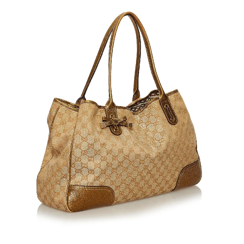 Gucci Marmont bags for women with a contrast - colored interiorGucci GG Canvas Princy Tote Bag (29024)