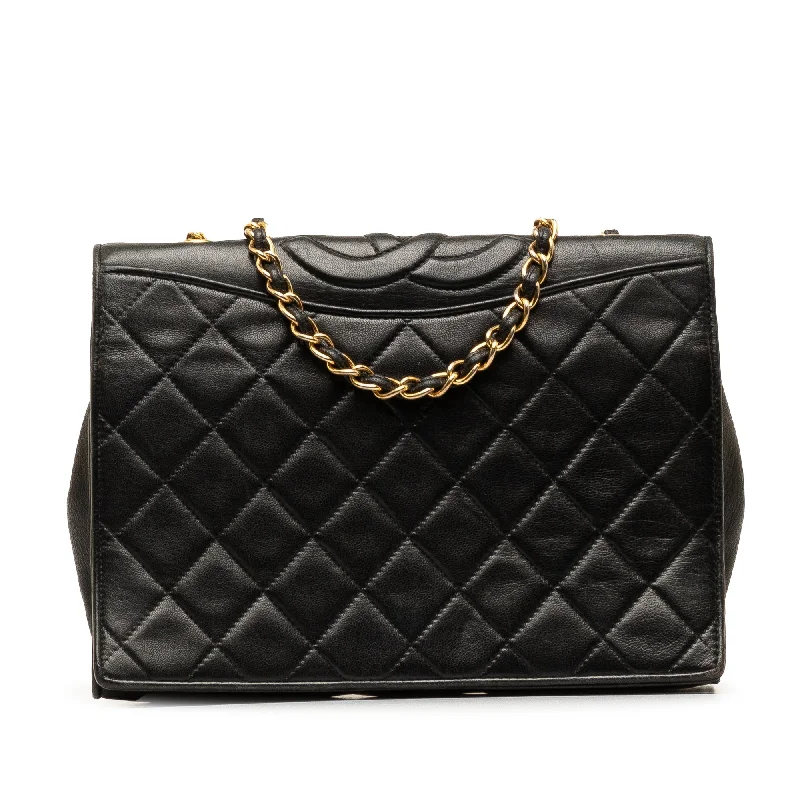 Chanel Vintage Inspired Handbag for Retro LoversCHANEL CC Quilted Lambskin Full Flap Crossbody Bag