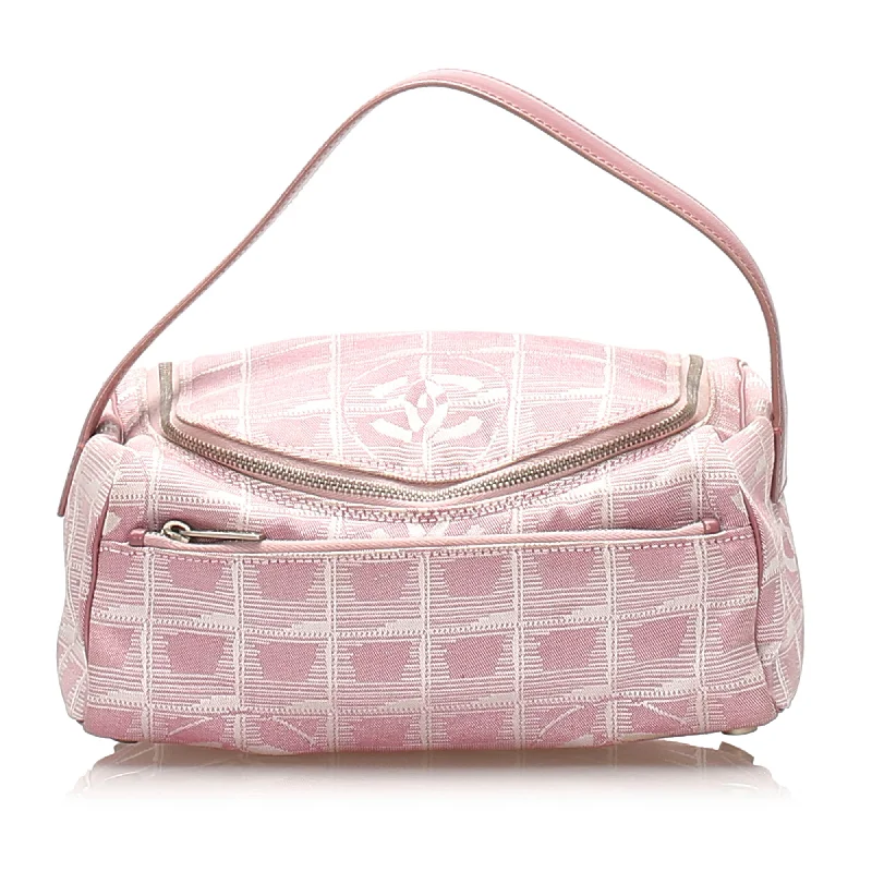 Chanel bags as wedding day accessoriesNew Travel Line Nylon Crossbody Bag Pink