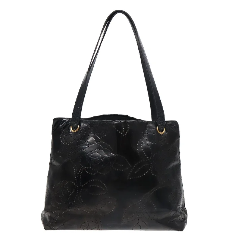 Chanel bags for women with a taste for high fashionCHANEL Camelia Tote Bag Enamel Black CC  bs16043