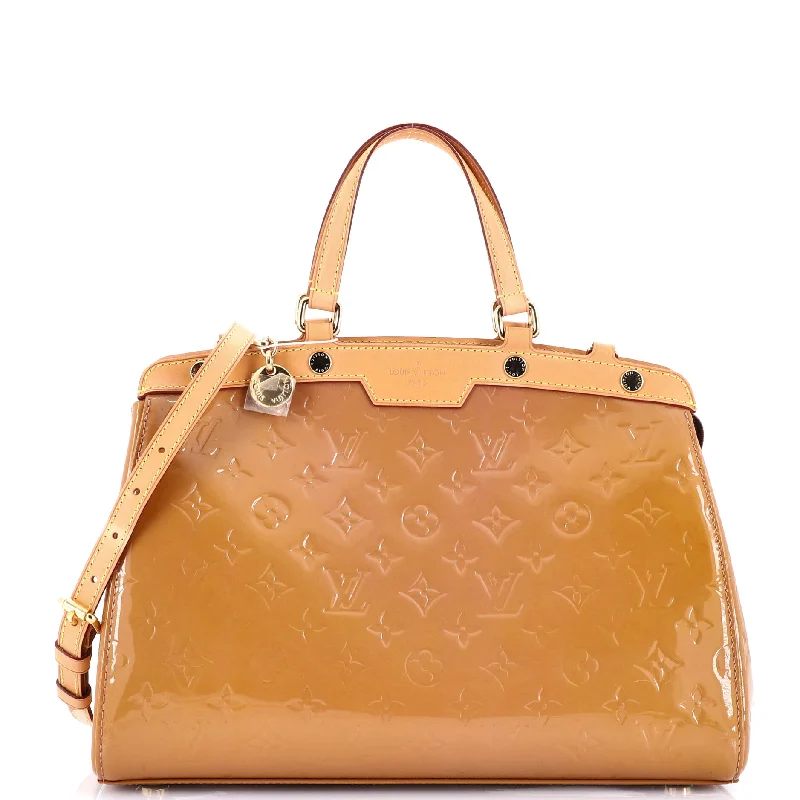 Louis Vuitton backpacks with a hidden back pocket for securityBrea Handbag Monogram Vernis MM