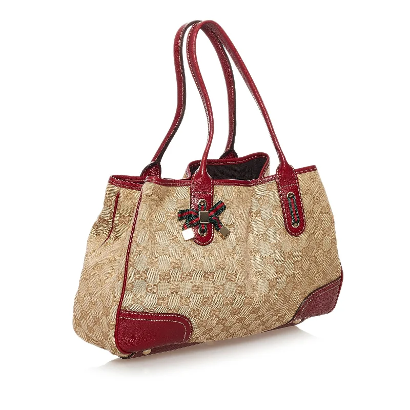 Gucci handbags for women with a beaded trimGucci GG Canvas Princy Tote Bag (32872)