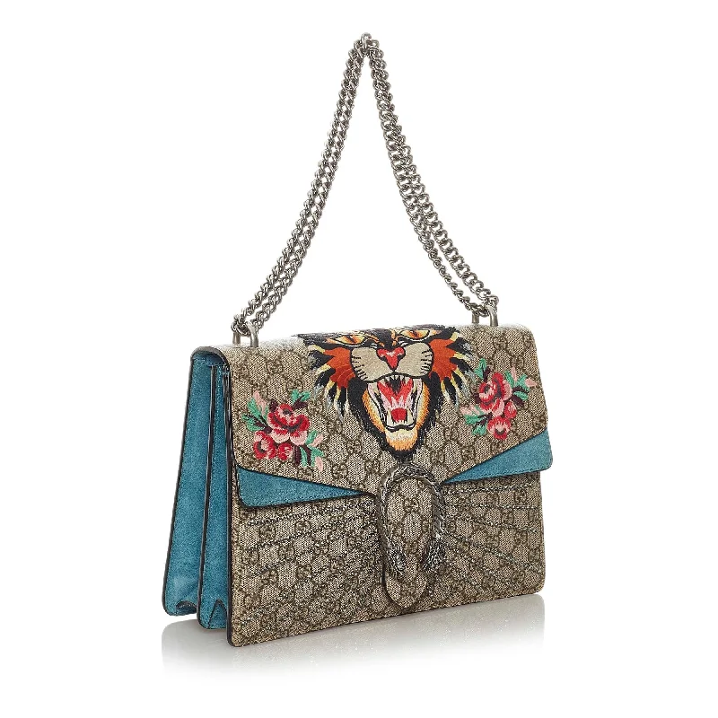 Gucci Dionysus bags for women with tiger - head claspsGucci GG Supreme Dionysus Shoulder Bag (29548)