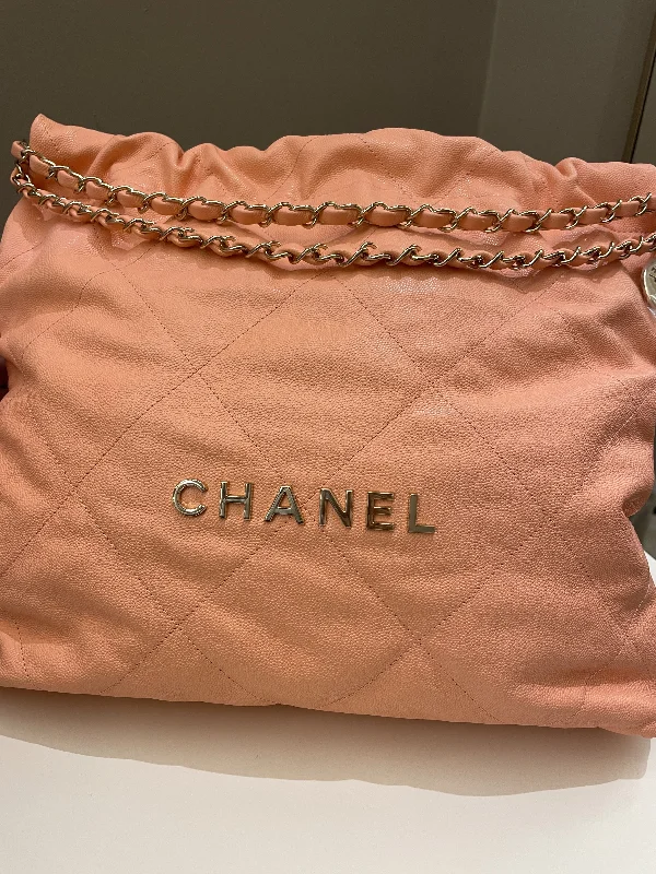 Chanel bags for those who value investment piecesChanel 22 Medium  Orange Claire Caviar