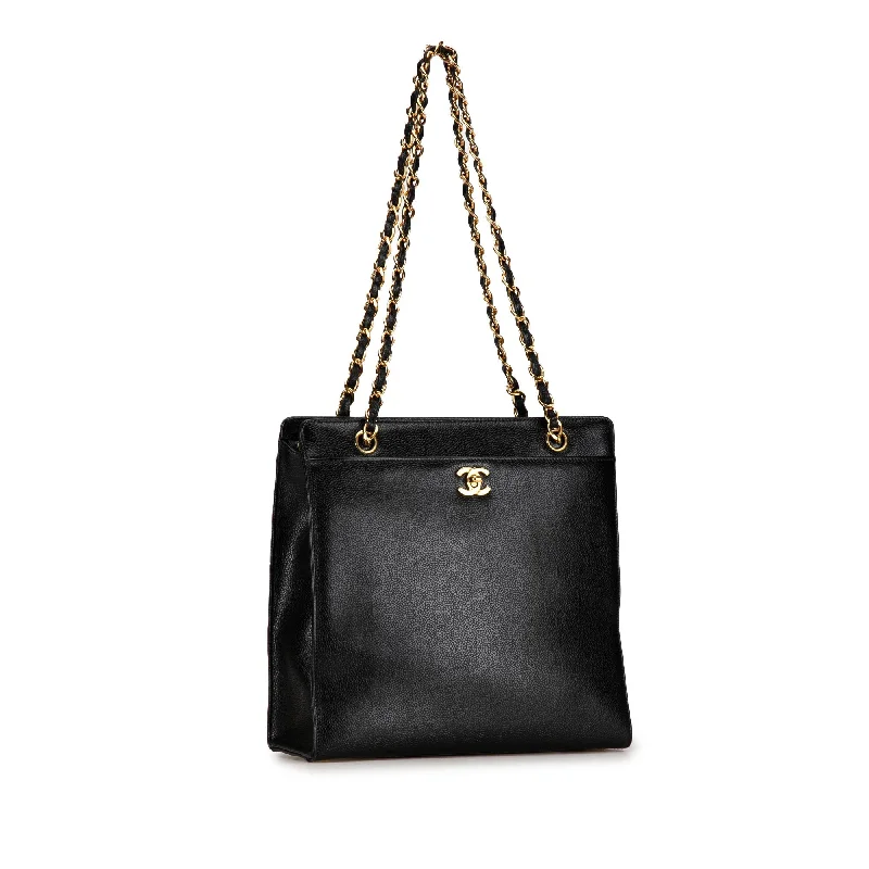 Chanel bags for a polished and professional appearanceCHANEL CC Caviar Leather Tote Tote Bag