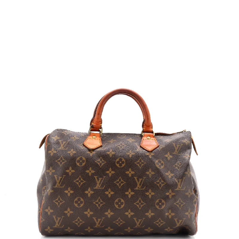 Louis Vuitton Twist bags with a crystal - embellished LV - turnlockSpeedy Handbag Monogram Canvas 30