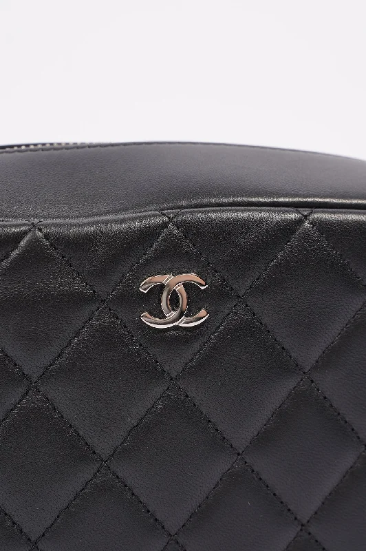 Chanel bags for women who appreciate fine craftsmanshipChanel Womens Lambskin O Case Zip Around Cosmetic Case Black