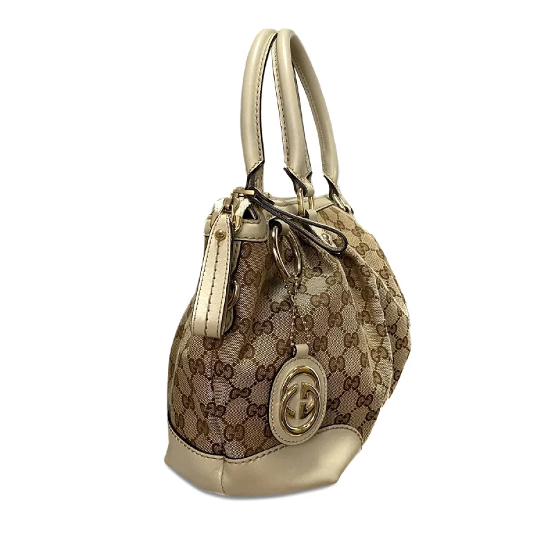 Small - sized Women Gucci shoulder bags for evening outingsGucci GG Canvas Sukey Satchel (HoCR1s)