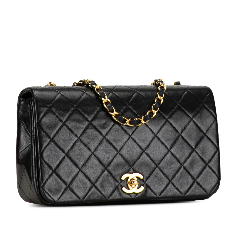 Chanel Black Handbag for Business MeetingsCHANEL CC Quilted Lambskin Full Flap Crossbody Bag