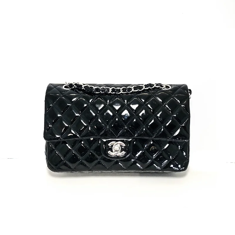 Chanel bags for those who value investment piecesClassic Double Flap Patent Leather M/L in Black