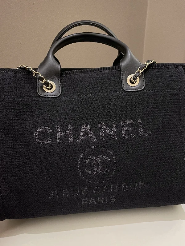 Chanel bags in luxury boutiques worldwideChanel Deauville Shopper Tote Black