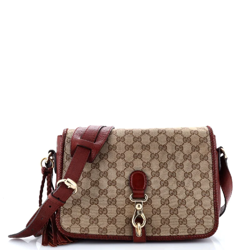 Women Gucci bags with a front - flap pocket for quick - access itemsMarrakech Messenger Bag GG Canvas Medium