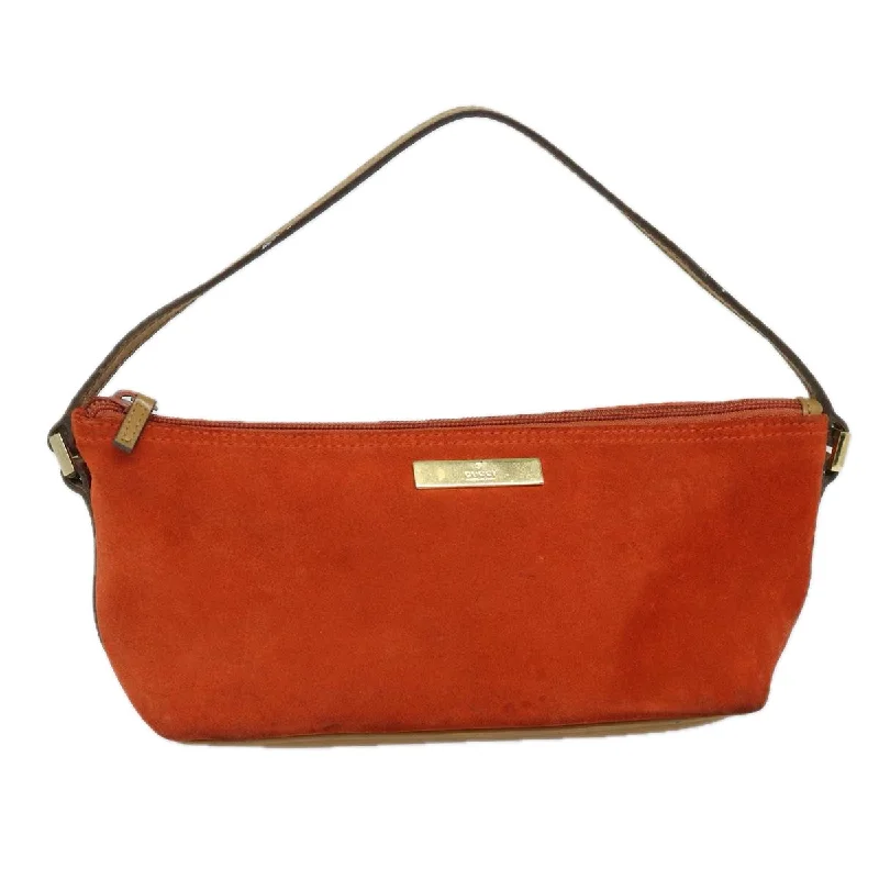 Women Gucci crossbody bags in a bold red colorGUCCI Accessory Pouch Suede Orange 039 1103 83367