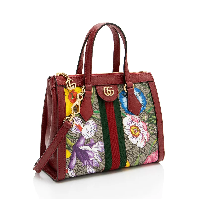 Ladies Gucci Dionysus bags with a chain - link shoulder strapGucci GG Supreme Flora Ophidia Small Tote (LiY5iE)