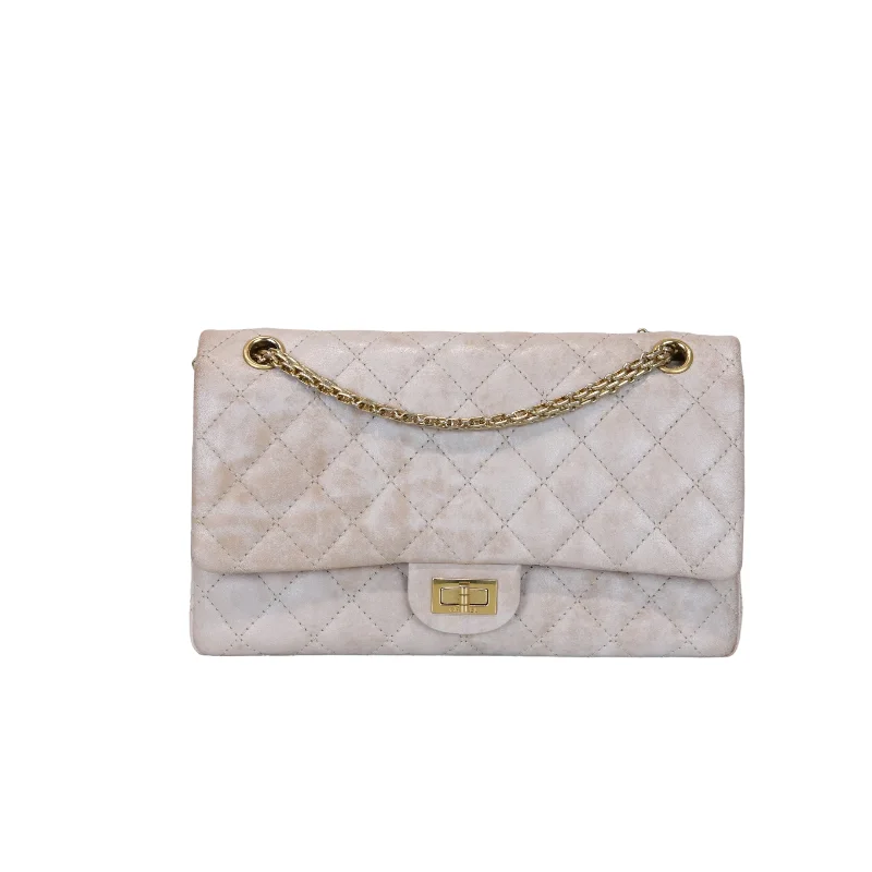 Chanel bags with chain and leather strap combinationsReissue Medium 225 Beige GHW