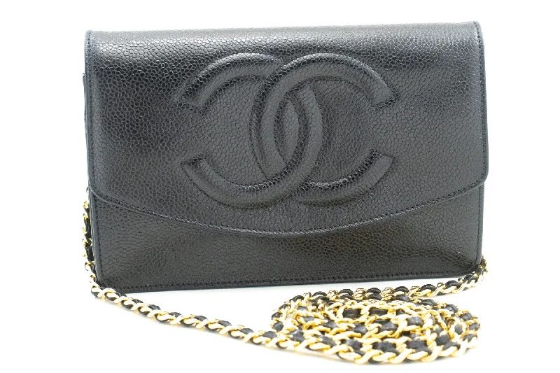 Chanel bags for women with a taste for high fashionCHANEL Caviar Wallet On Chain WOC Black Shoulder Bag Crossbody