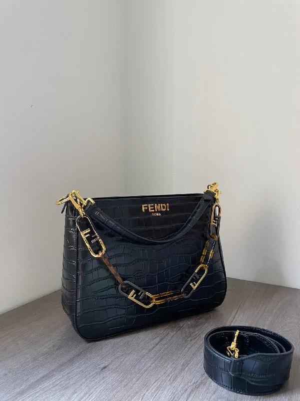 Fendi By The Way bags with a crystal - embellished FF logo for added luxury and glamourFendi Luxury Bag - FED - 160