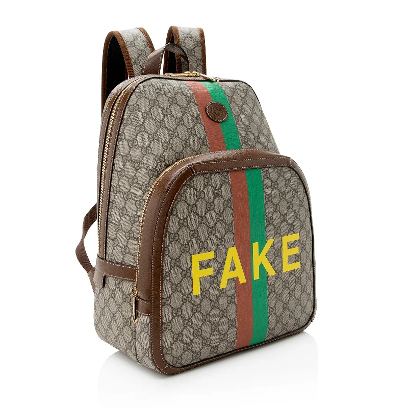 Women Gucci crossbody bags in a bold red colorGucci GG Supreme Fake/Not Medium Day Backpack (22255)