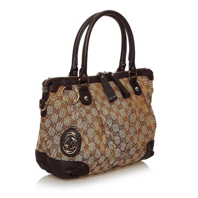 Gucci Dionysus bags for women with tiger - head claspsGucci GG Canvas Sukey Satchel (28555)