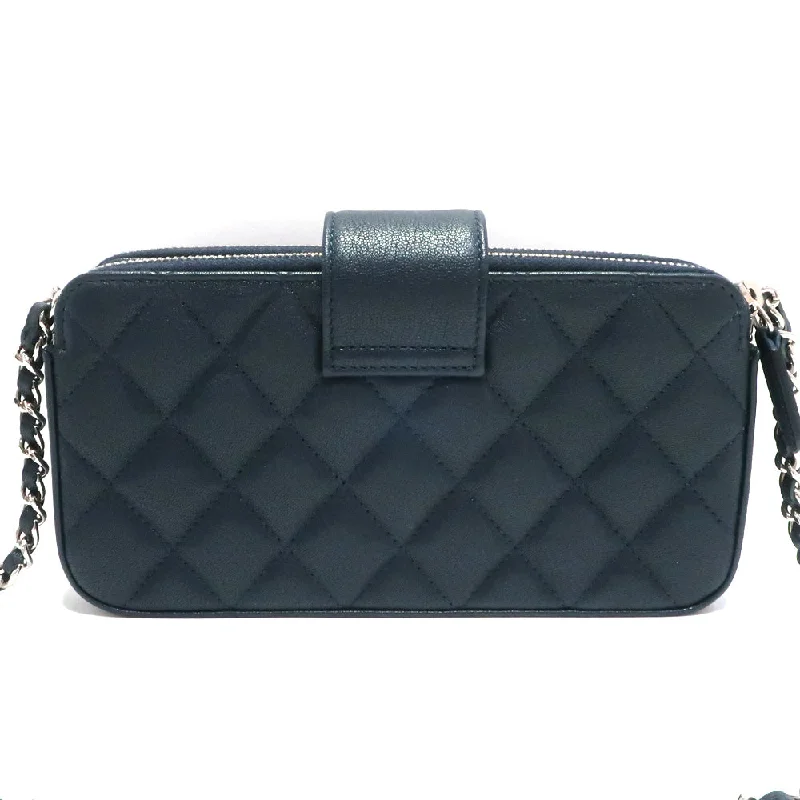 Chanel bags with classic and elegant designsChanel Chain S Wallet Silver Wallet Long Wallet  Navy