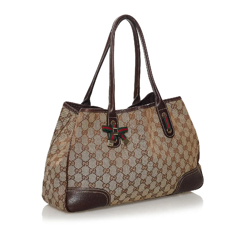 Women Gucci Sylvie bags featuring the signature web stripeGucci GG Canvas Princy Tote Bag (30396)