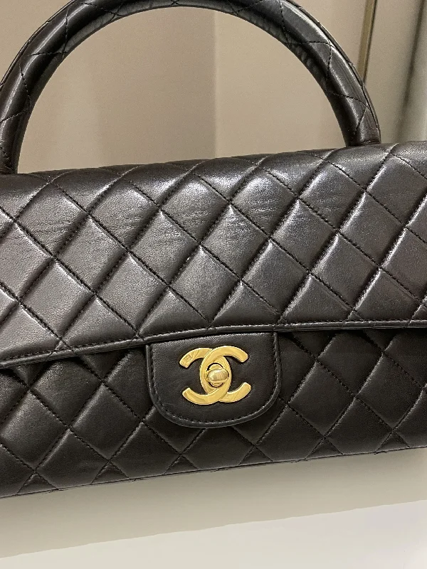 Chanel Colorful Handbag for Spring OutfitsChanel Vintage Quilted Kelly Top Handle Black Lambskin