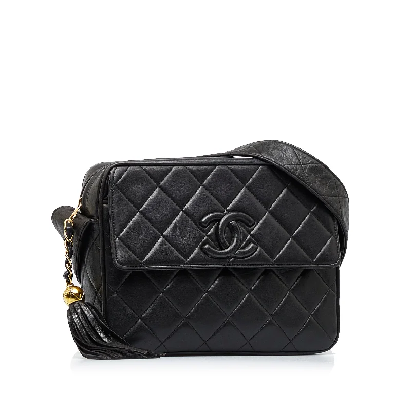 Chanel bags with exclusive seasonal designs and materialsCHANEL CC Matelasse Tassel Camera Bag