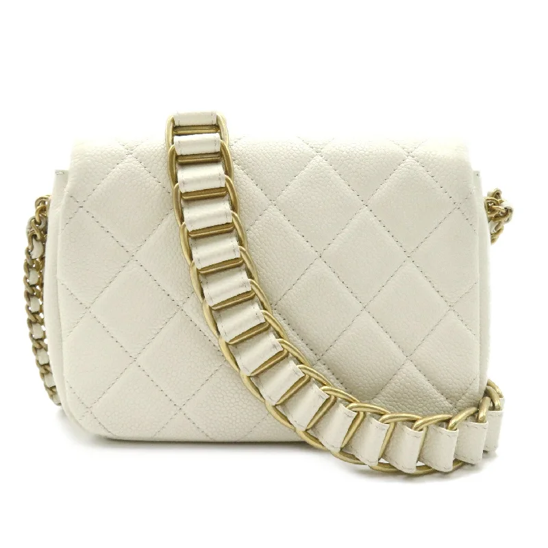 Chanel bags with exclusive seasonal releasesChanel Chain Sder Chain Shoulder Chain Shellder Bag Caviar S  White Shell