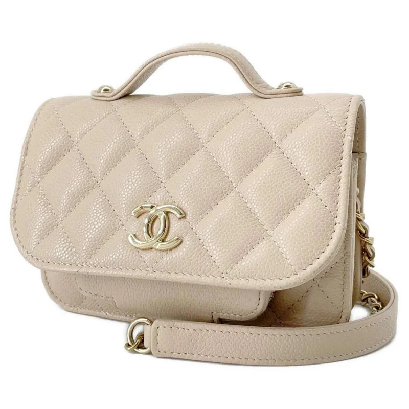 Chanel Designer Handbag with Unique DesignChanel Chain Shoulder Bag Affinity Matelasse Coco Mark Caviar Skin AP2914