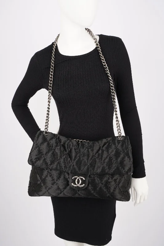 Chanel Chain Strap Handbag for Everyday UseChanel Satin Single Flap Bag Black Small XXL