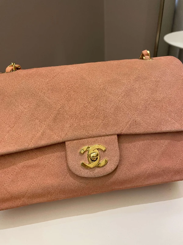 Chanel bags for the minimalist fashionChanel Vintage Classic Quilted Medium Flap Nude pink Suede