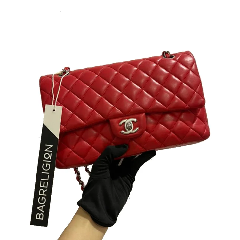 Chanel bags as wedding day accessoriesClassic Double Flap M/L Red