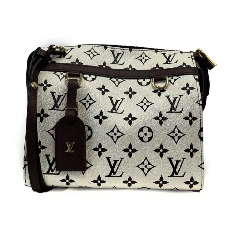 Louis Vuitton crossbody bags in a bold red color for a statementLOUIS VUITTON - Speedy Amazon Bag Monogram Canvas PM White / Brown Crossbody